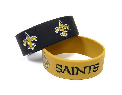 New Orleans Saints Two Pack Wide Bracelets