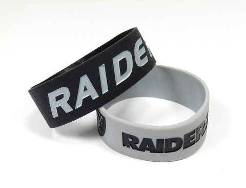 Las Vegas Raiders Two Pack Wide Bracelets