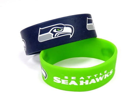 Seattle Seahawks Two Pack Wide Bracelets