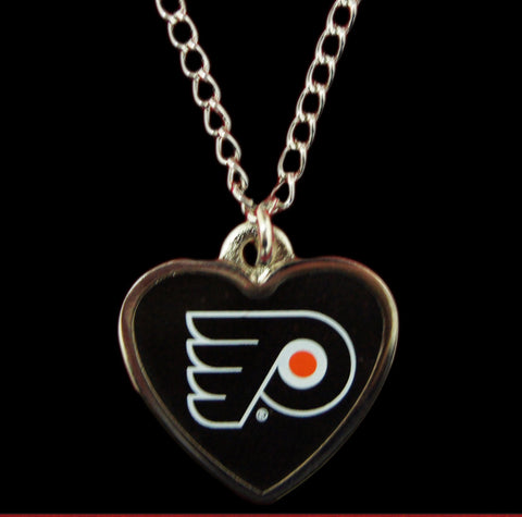Philadelphia Flyers Heart Charm Necklace