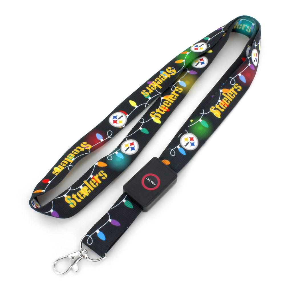 Pittsburgh Steelers Holiday Light Up Lanyard