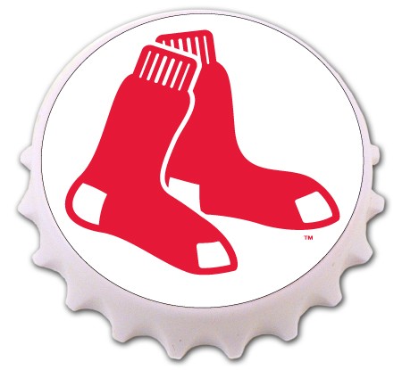 Boston Red Sox Bottle Cap Shaped Magnetic Bottle Opener