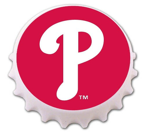Philadelphia Phillies Bottle Cap Shaped Magnetic Bottle Opener