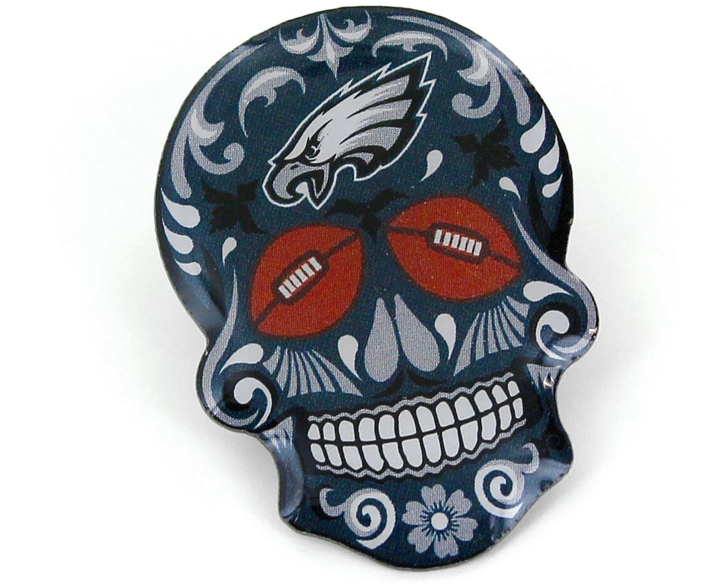 Philadelphia Eagles Sugar Skull Lapel Pin