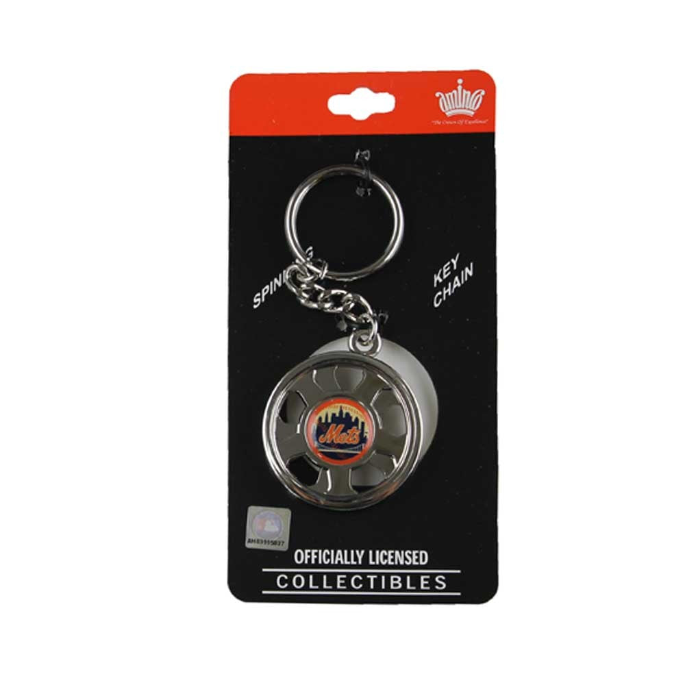 New York Mets Spinning Wheel Key Chain