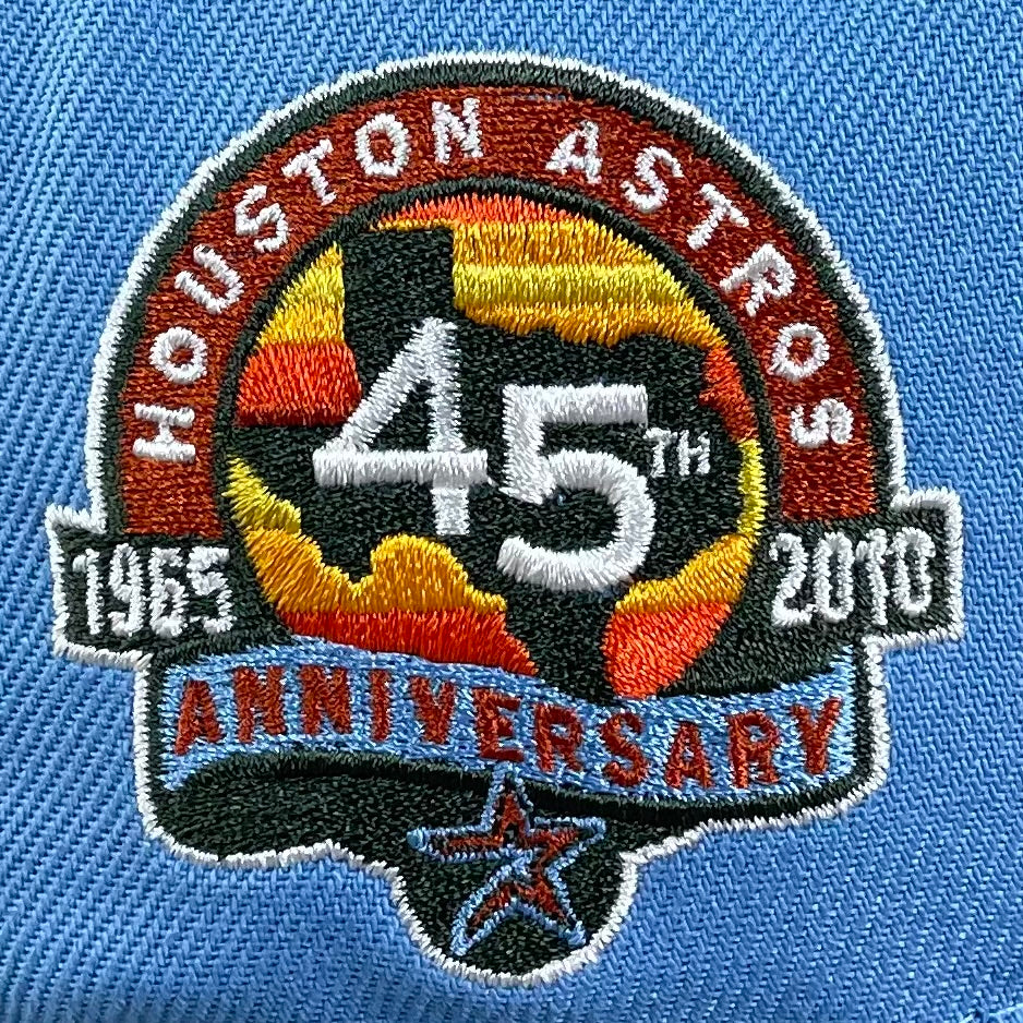 HOUSTON ASTROS 45TH ANNIVERSARY SPACE ROCKET SKY BLUE STAR PRINT