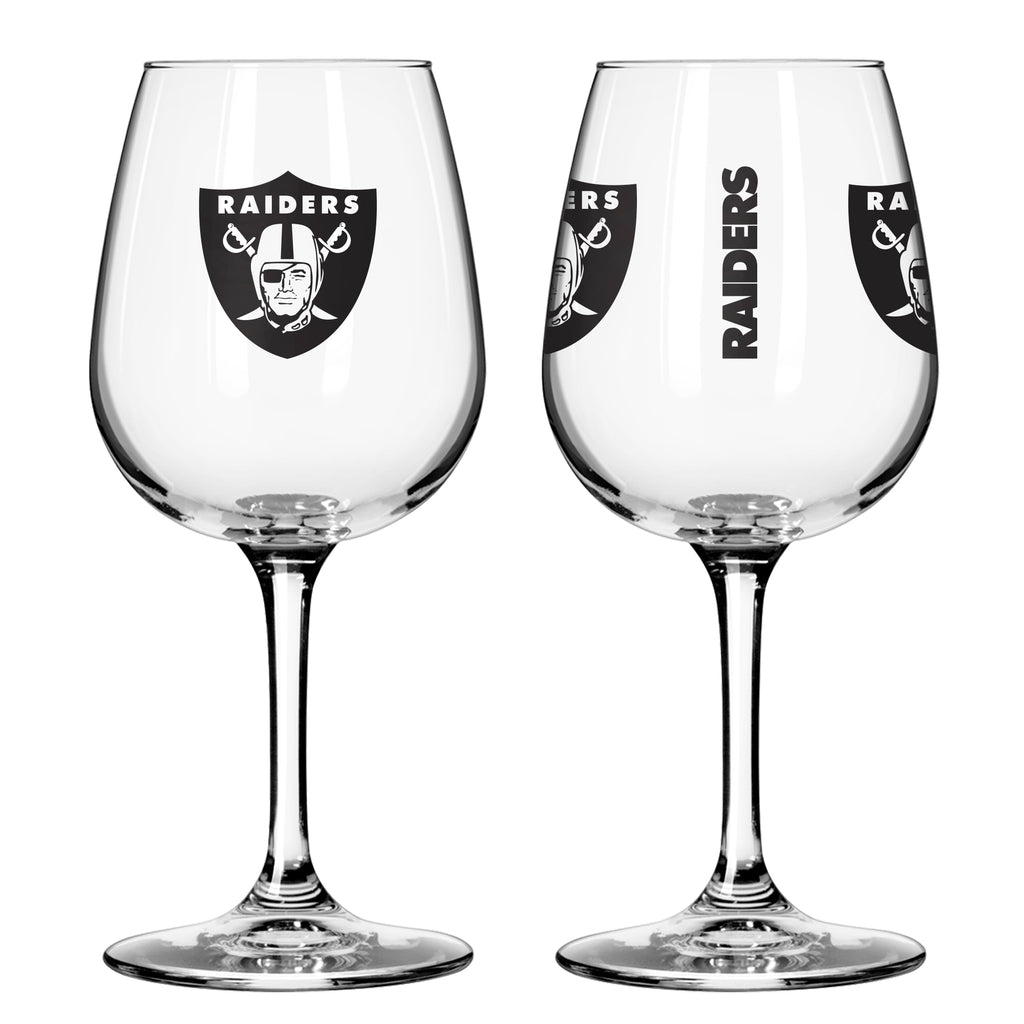 Oakland Raiders 12oz. Gameday Wine Glass