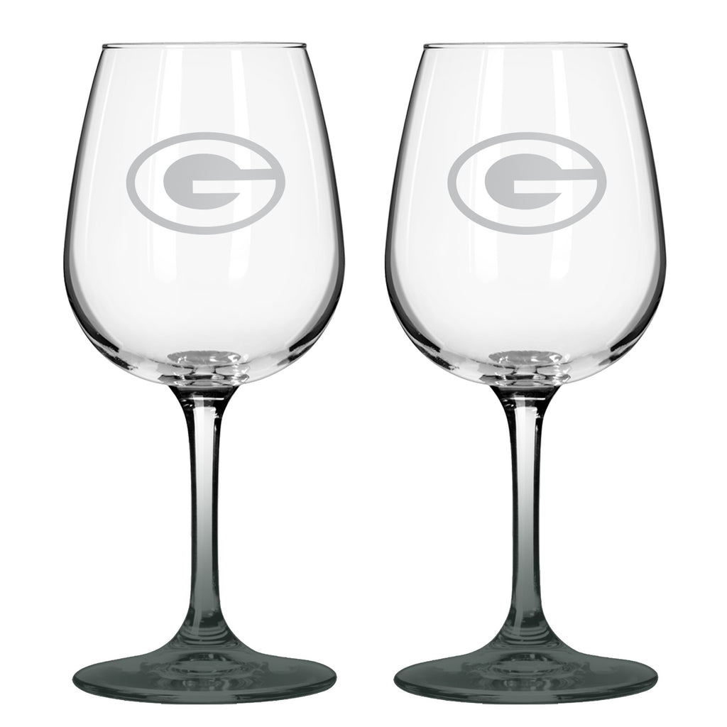 Green Bay Packers 12oz. Color Stem Wine Glass