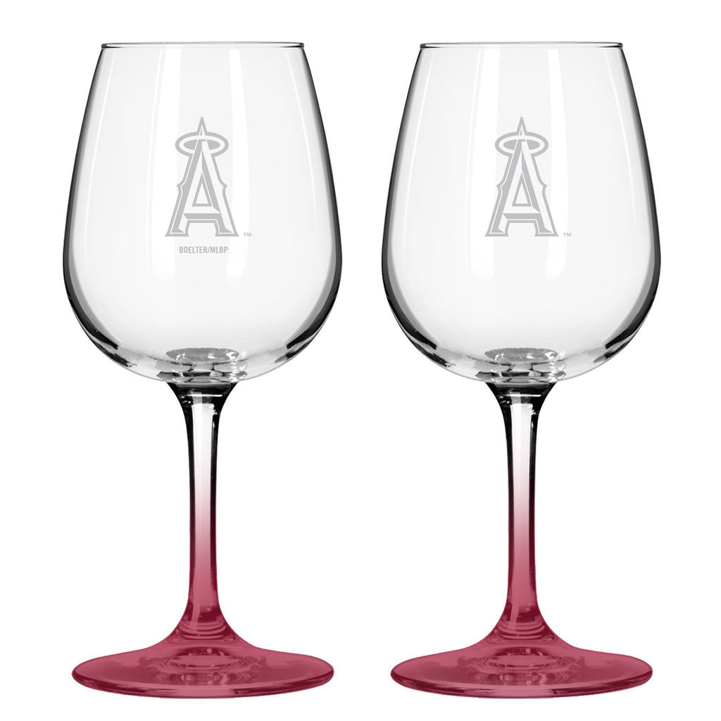 Los Angeles Angels 12oz. Color Stem Wine Glass