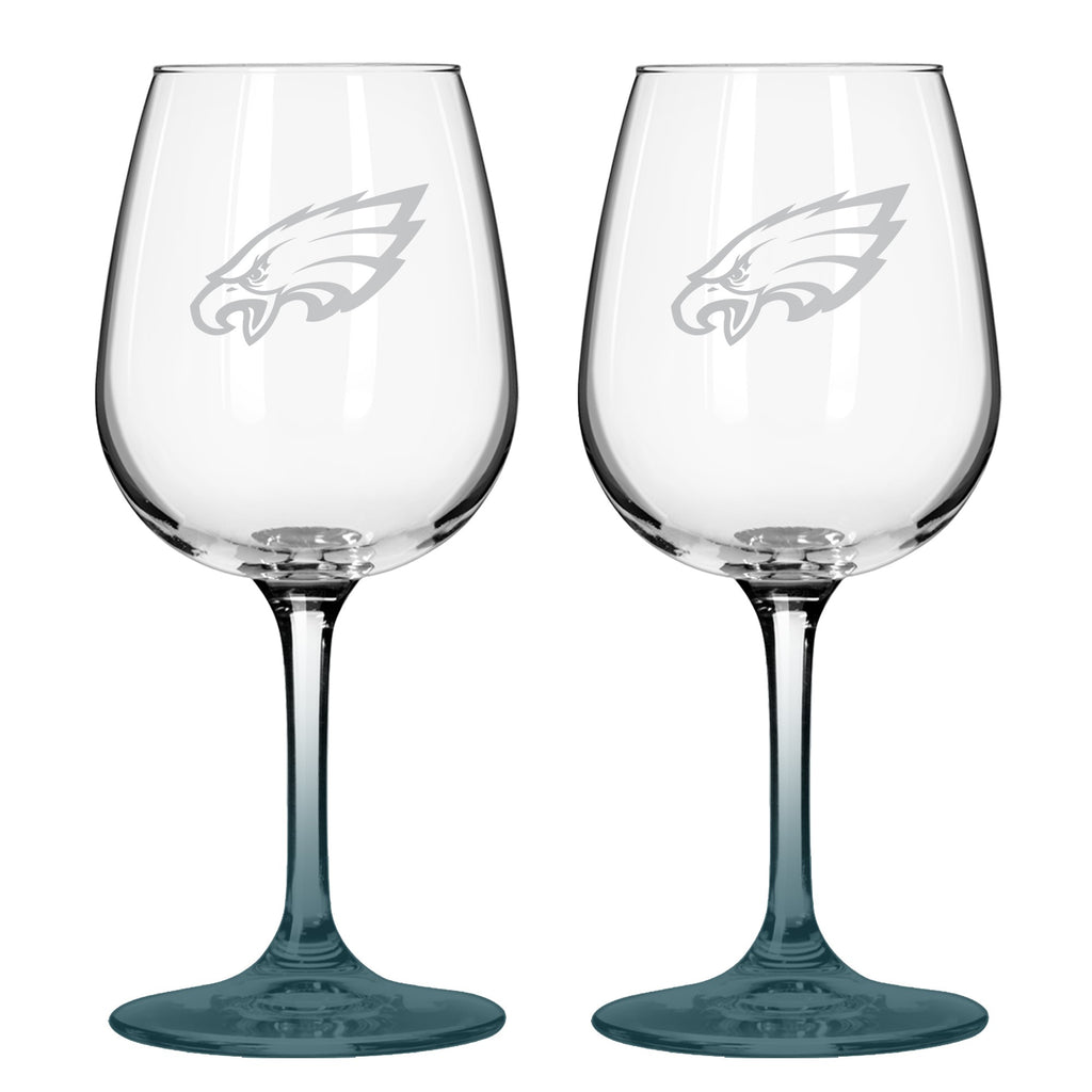 Philadelphia Eagles 12oz. Color Stem Wine Glass
