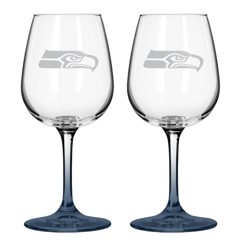 Seattle Seahawks 12oz. Color Stem Wine Glass