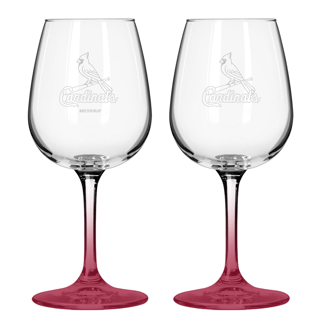 St. Louis Cardinals 12oz. Color Stem Wine Glass
