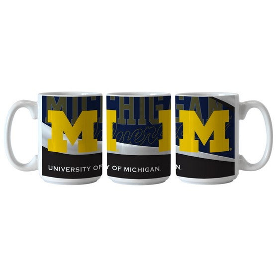 Michigan Wolverines 15oz. Wave Mug