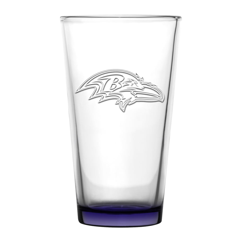 Baltimore Ravens 16oz Embossed Pint Glass