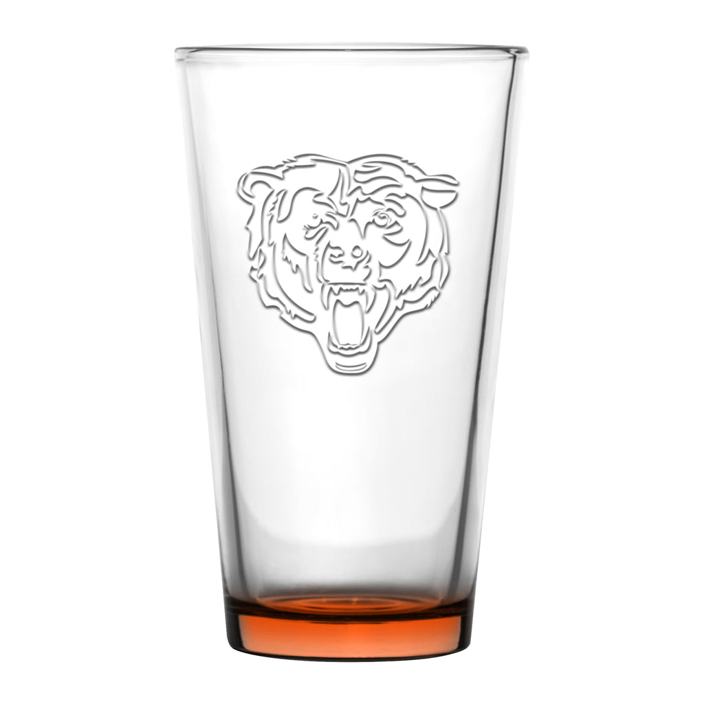 Chicago Bears 16oz Embossed Pint Glass