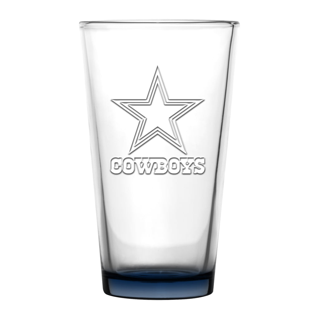 Dallas Cowboys 16oz Embossed Pint Glass