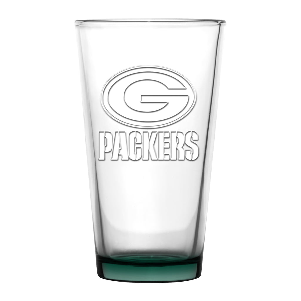 Green Bay Packers 16oz Embossed Pint Glass