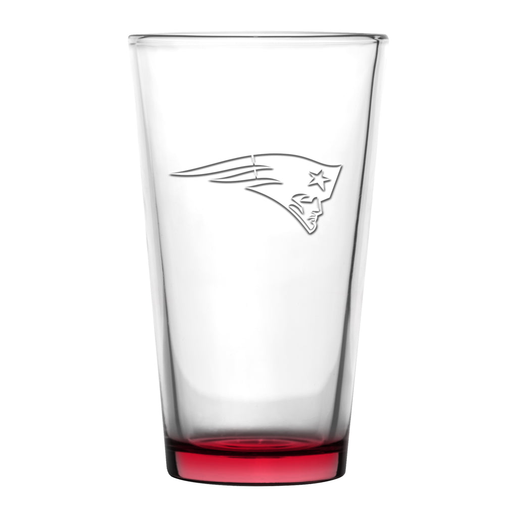 New England Patriots 16oz Embossed Pint Glass