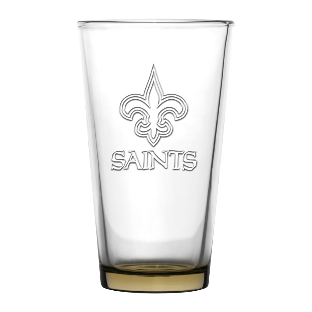 New Orleans Saints 16oz Embossed Pint Glass