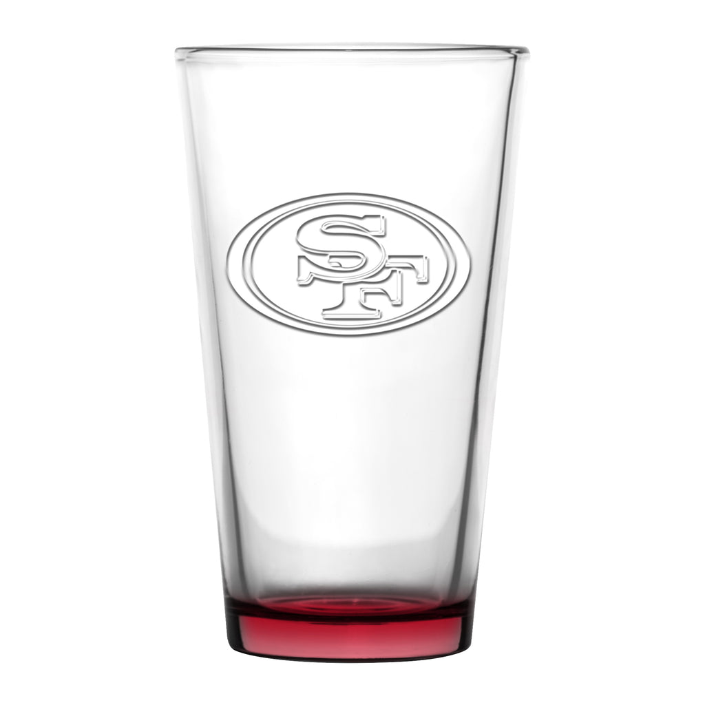 San Francisco 49ers 16oz Embossed Pint Glass