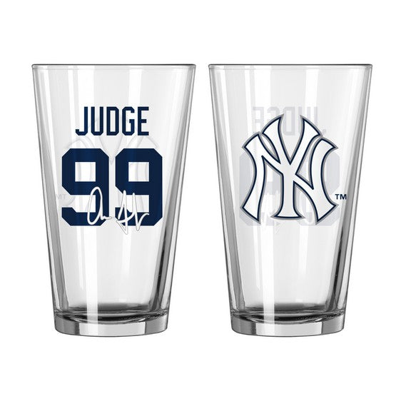 New York Yankees Aaron Judge 16oz Pint Glass