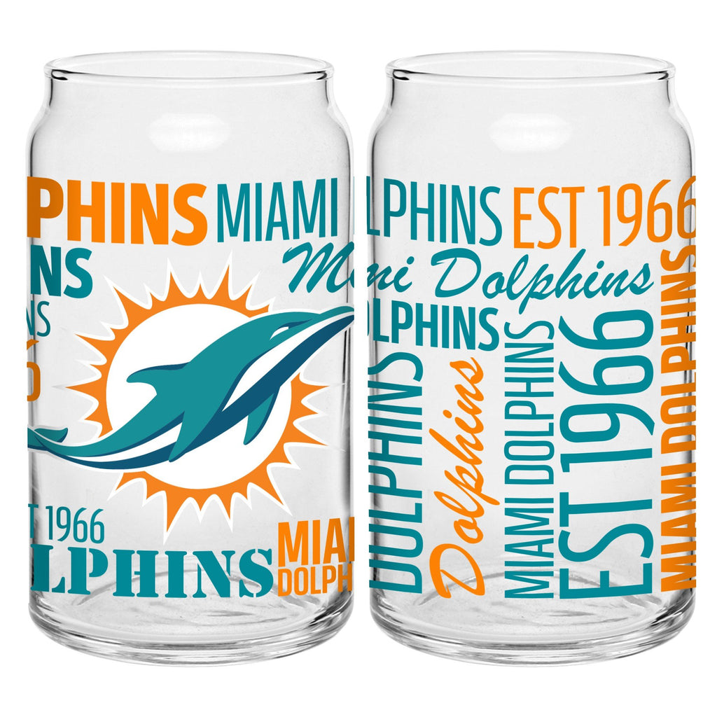 Miami Dolphins 16oz. Spirit Glass Can
