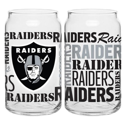 Oakland Raiders 16oz. Spirit Glass Can
