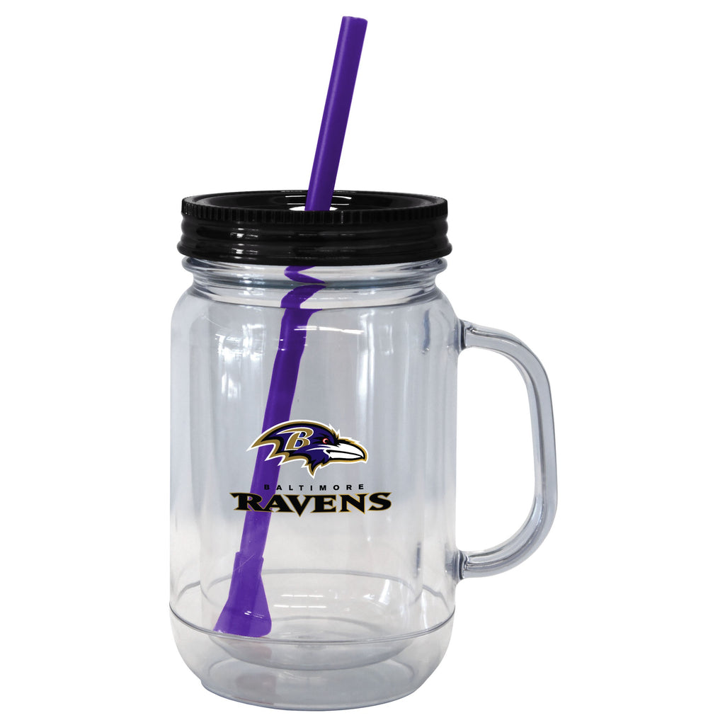 Baltimore Ravens 20oz. Mason Straw Tumbler