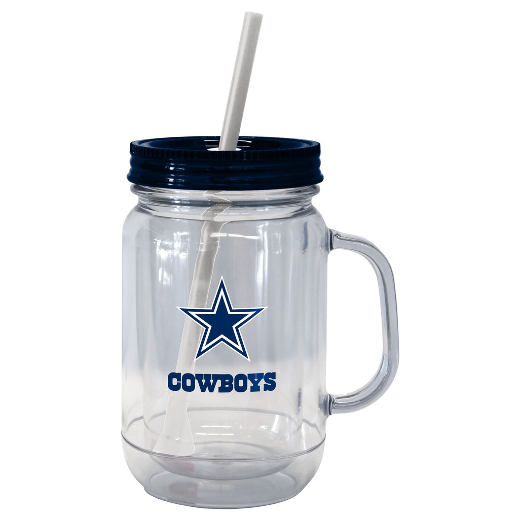 Dallas Cowboys 20oz. Mason Straw Tumbler
