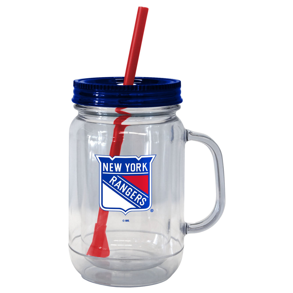New York Rangers 20oz. Mason Straw Tumbler