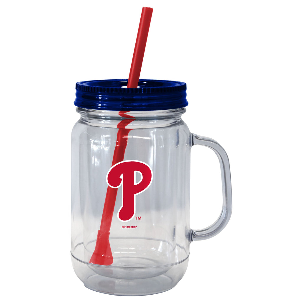 Philadelphia Phillies 20oz. Mason Straw Tumbler