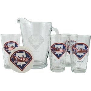 Philadelphia Phillies 20pc Glass Pitcher Set