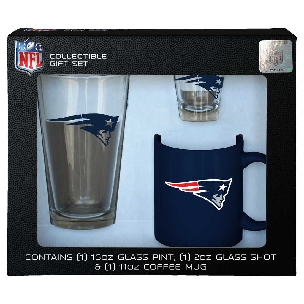 New England Patriots 3pc. Drinkware Gift Set