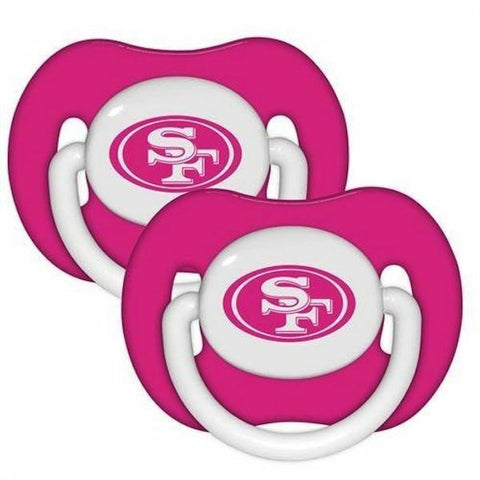 San Francisco 49ers 2 Pack Baby Pacifiers - Pink