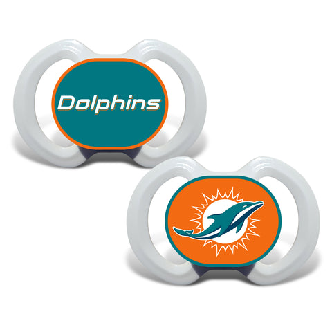 Miami Dolphins 2 Pack Baby Pacifiers