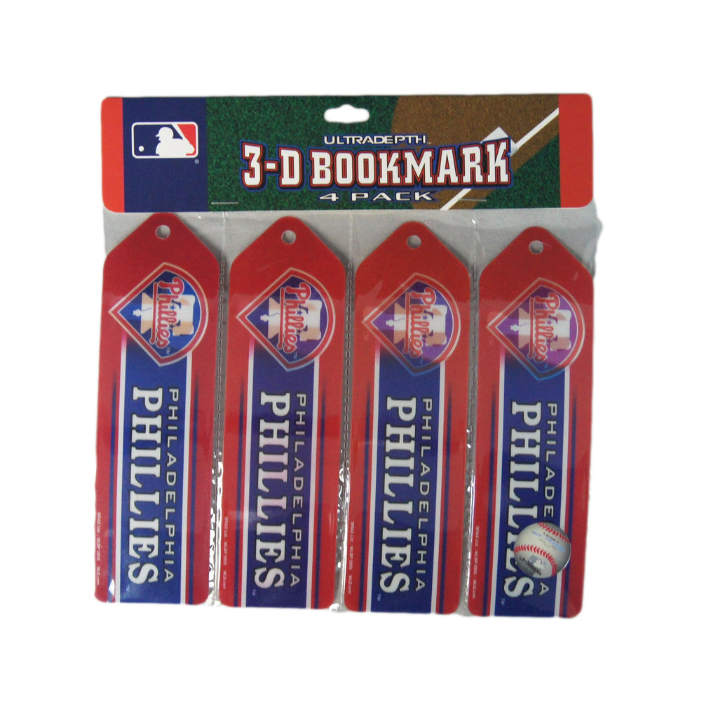Philadelphia Phillies 4 Pack 3D Bookmarks