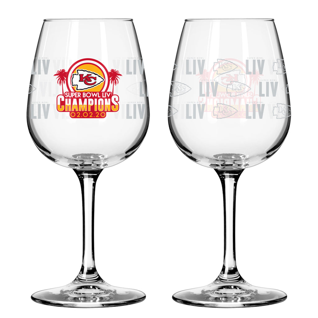 Kansas City Chiefs Super Bowl LIV Champion 12oz Wine Glass