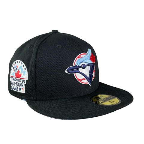59FIFTY Toronto Blue Jays Black with Sky Blue UV/Sweatband 1991 All Star Game Patch