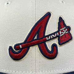 Atlanta Braves New Era Jersey Pack Chrome White and Navy/Red Bill and Kelly Green Bottom with 30th Anniversary Patch on Side 59FIFTY Fitted Hat