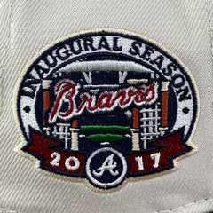 Atlanta Braves 2017 Inaugural Season New Era 59FIFTY Fitted Hat (Dark Green Burntwood Gray Under BRIM) 7 1/4