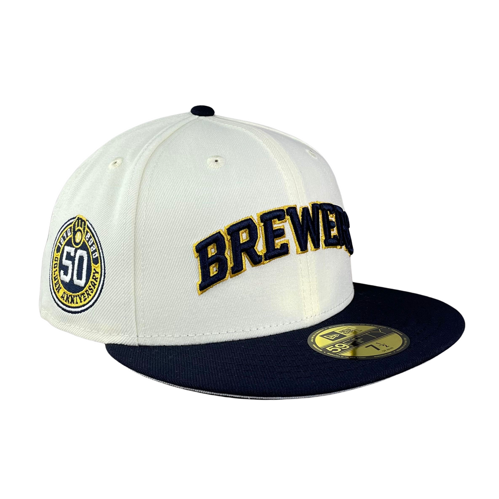 New Era Milwaukee Brewers 50th Anniversary Navy Edition 59Fifty Fitted Cap