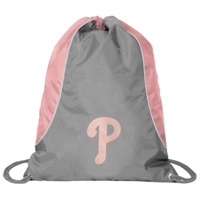 Philadelphia Phillies Drawstring Backpack - Pink & Gray