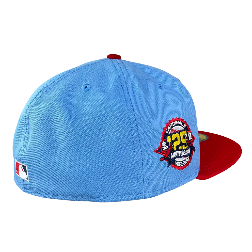 St Louis Cardinals Sky Blue Navy Busch Stadium Final Season New Era 59FIFTY Fitted Sky Blue | Navy / Radiant Red | Snow White | Ombre Gold | Midnight
