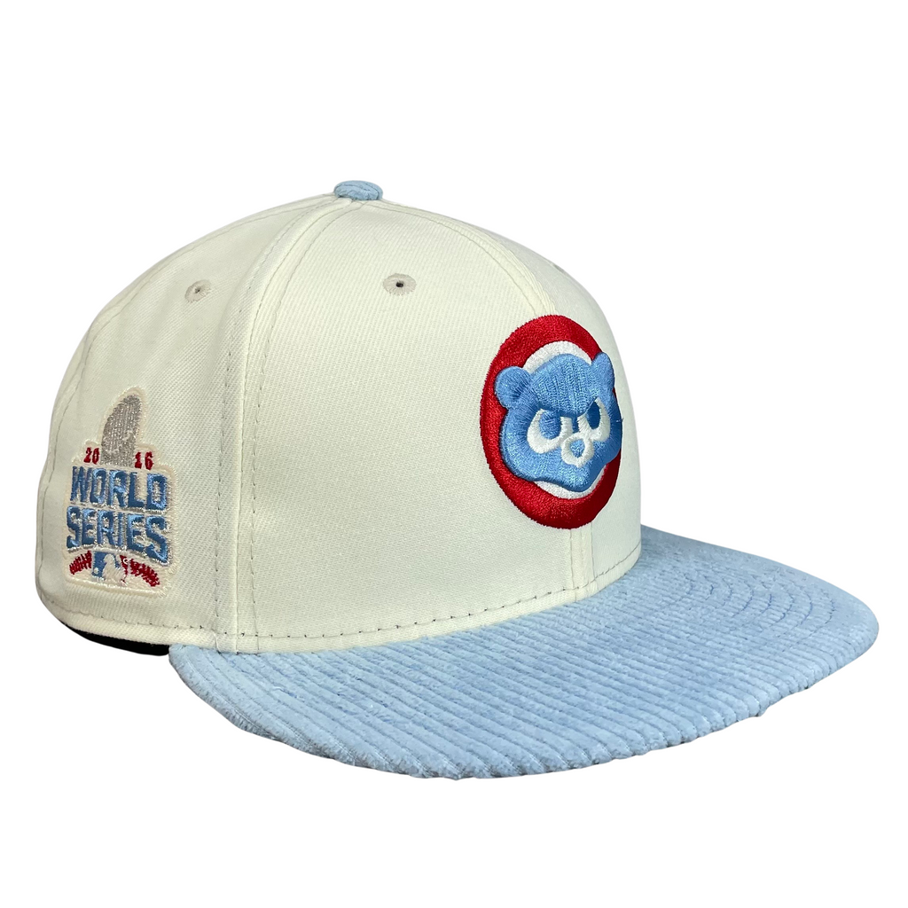 New Era CHICAGO CUBS 2016 World Series Side Patch 5950 Fitted Hat, blue