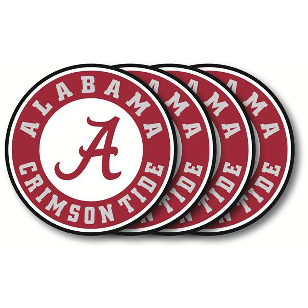 Alabama Crimson Tide 4 Pack Vinyl Coasters