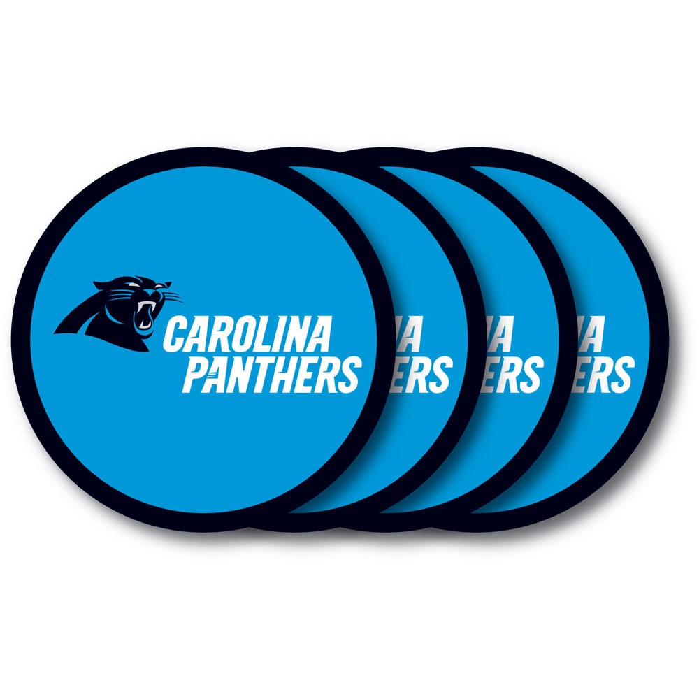 Carolina Panthers 4 Pack Vinyl Coasters