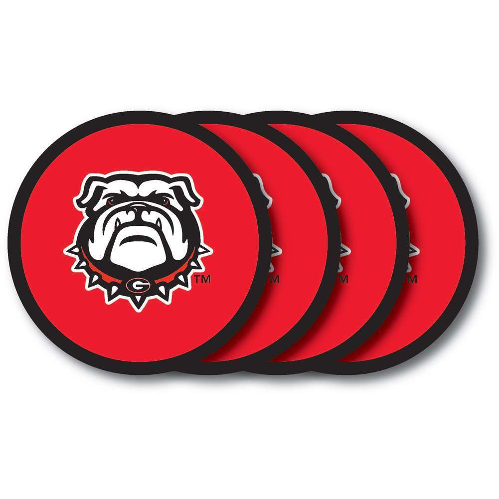 Georgia Bulldogs 4 Pack Vinyl Coasters
