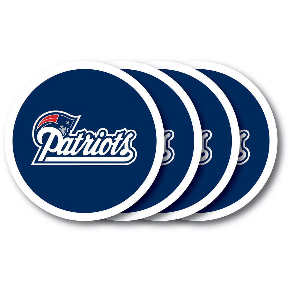 New England Patriots 4 Pack Vinyl Coasters