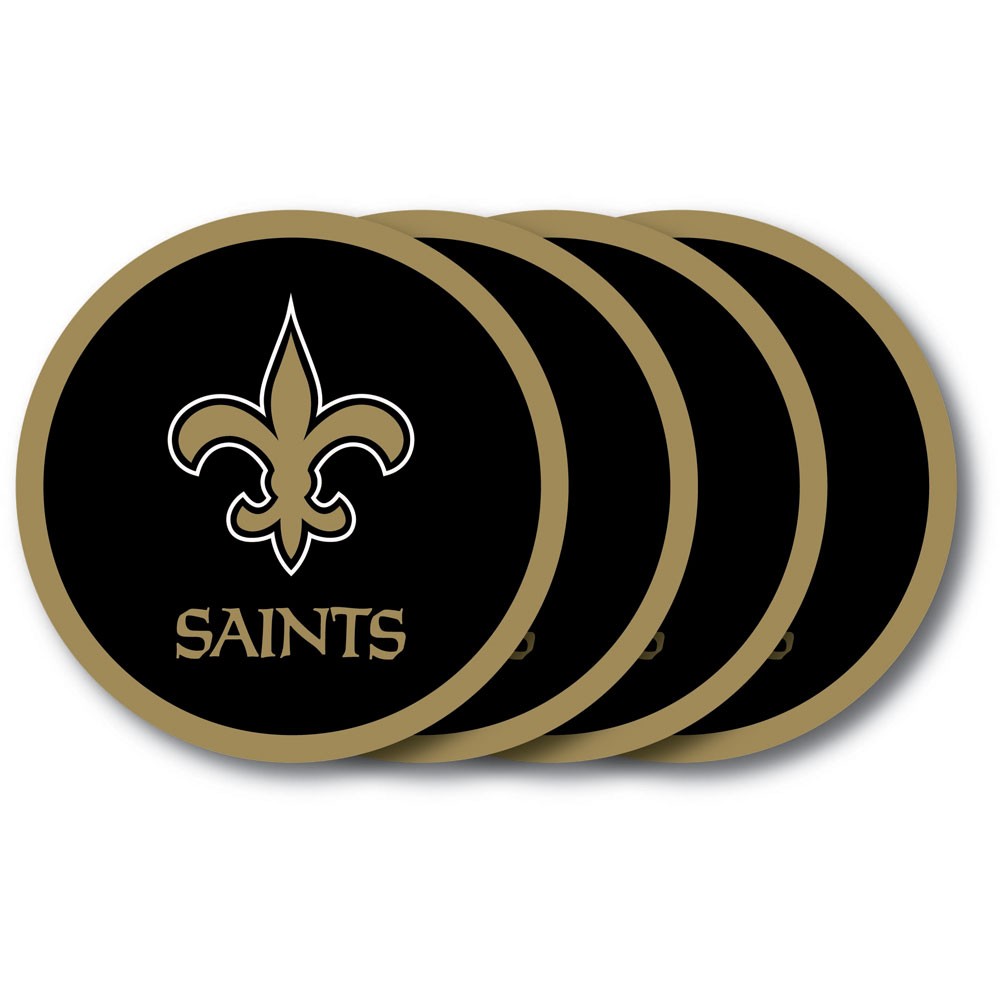 New Orleans Saints 4 Pack Vinyl Coasters