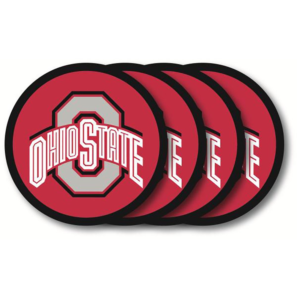 Ohio State Buckeyes 4 Pack Vinyl Coasters